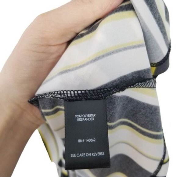 Torrid Womens 2X Yellow & Black Striped Studio Kni - Picture 7 of 10